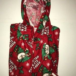 One Piece Union Suit PJ Happy Elf'n Holiday